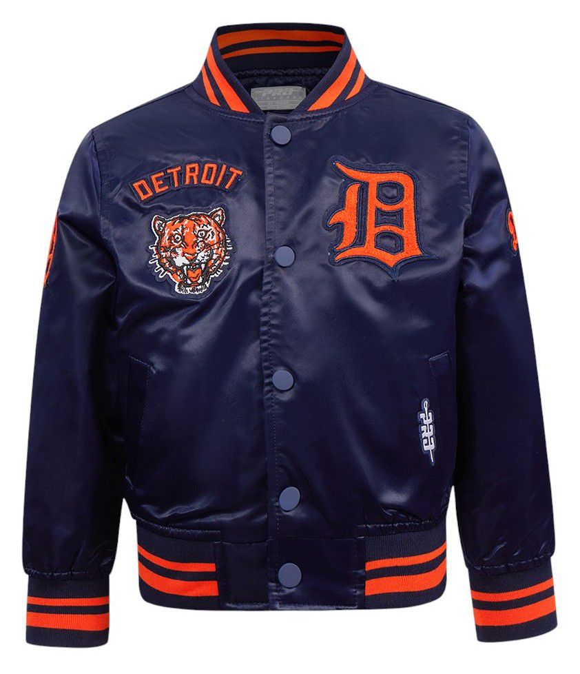 Pro Standard Toddler Detroit Tigers Navy Classic Satin Jacket product image