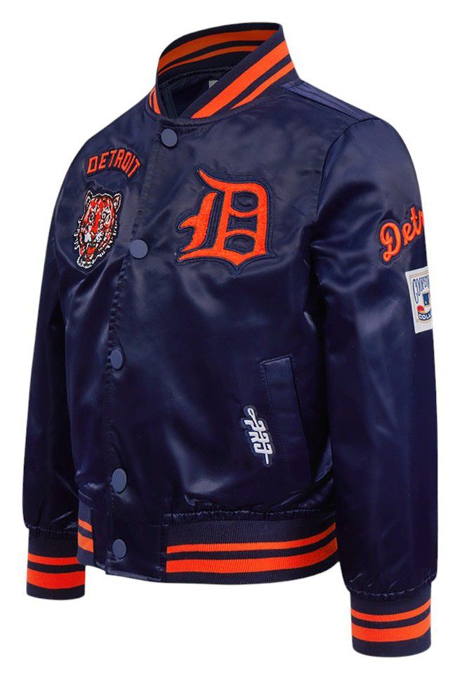 Pro Standard Toddler Detroit Tigers Navy Classic Satin Jacket product image