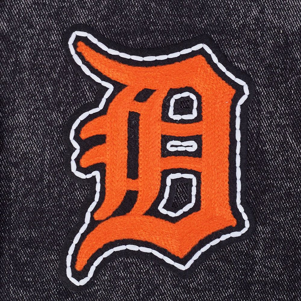 Pro Standard Women's Detroit Tigers Black Rebel Athletics Denim Jacket product image