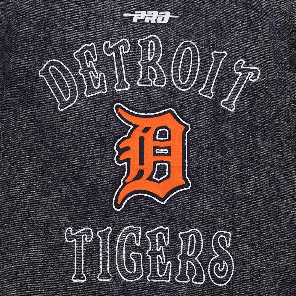 Pro Standard Women's Detroit Tigers Black Rebel Athletics Denim Jacket product image