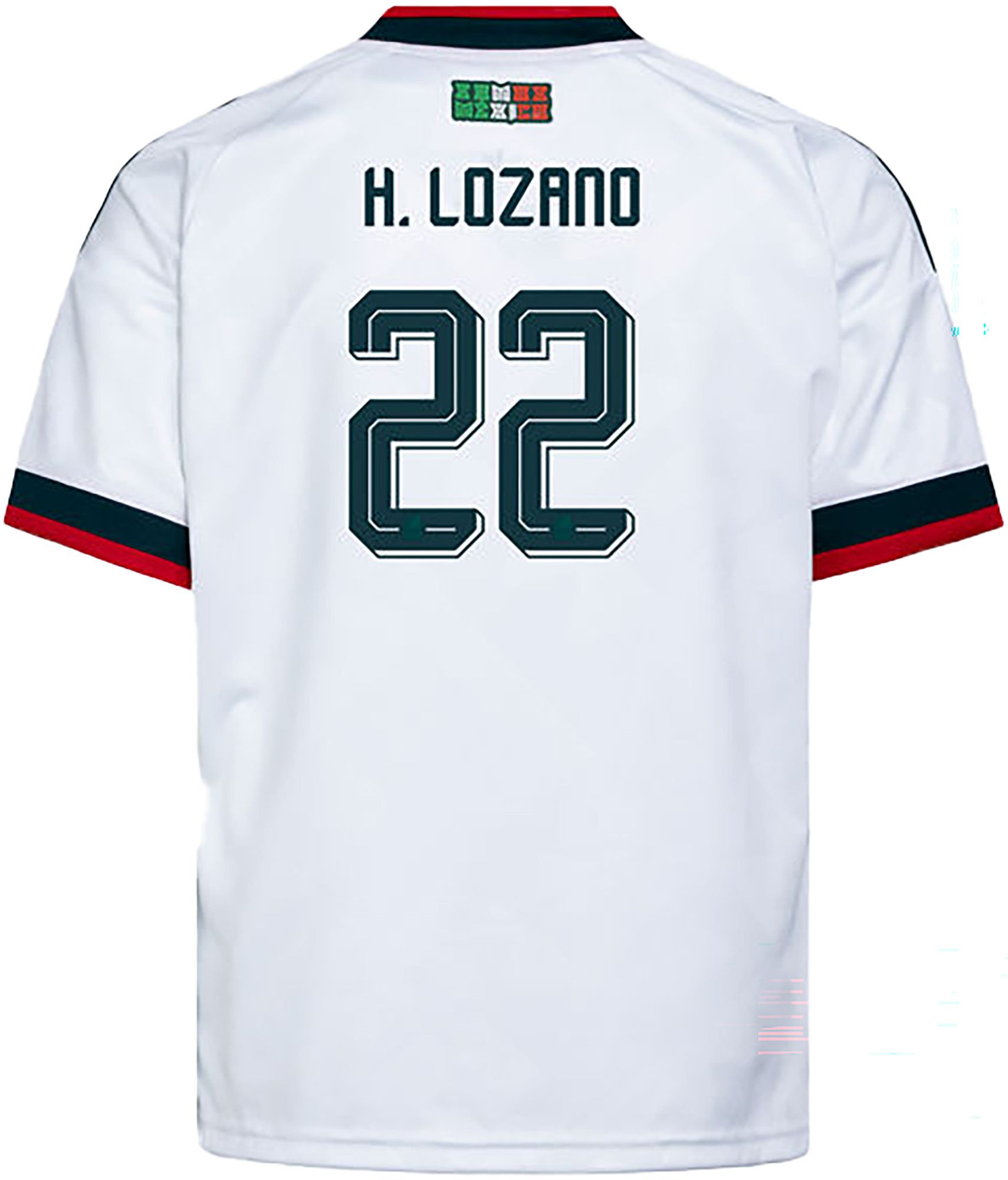adidas Youth Hirving Lozano #22 Mexico 2026 White Away Replica Jersey product image