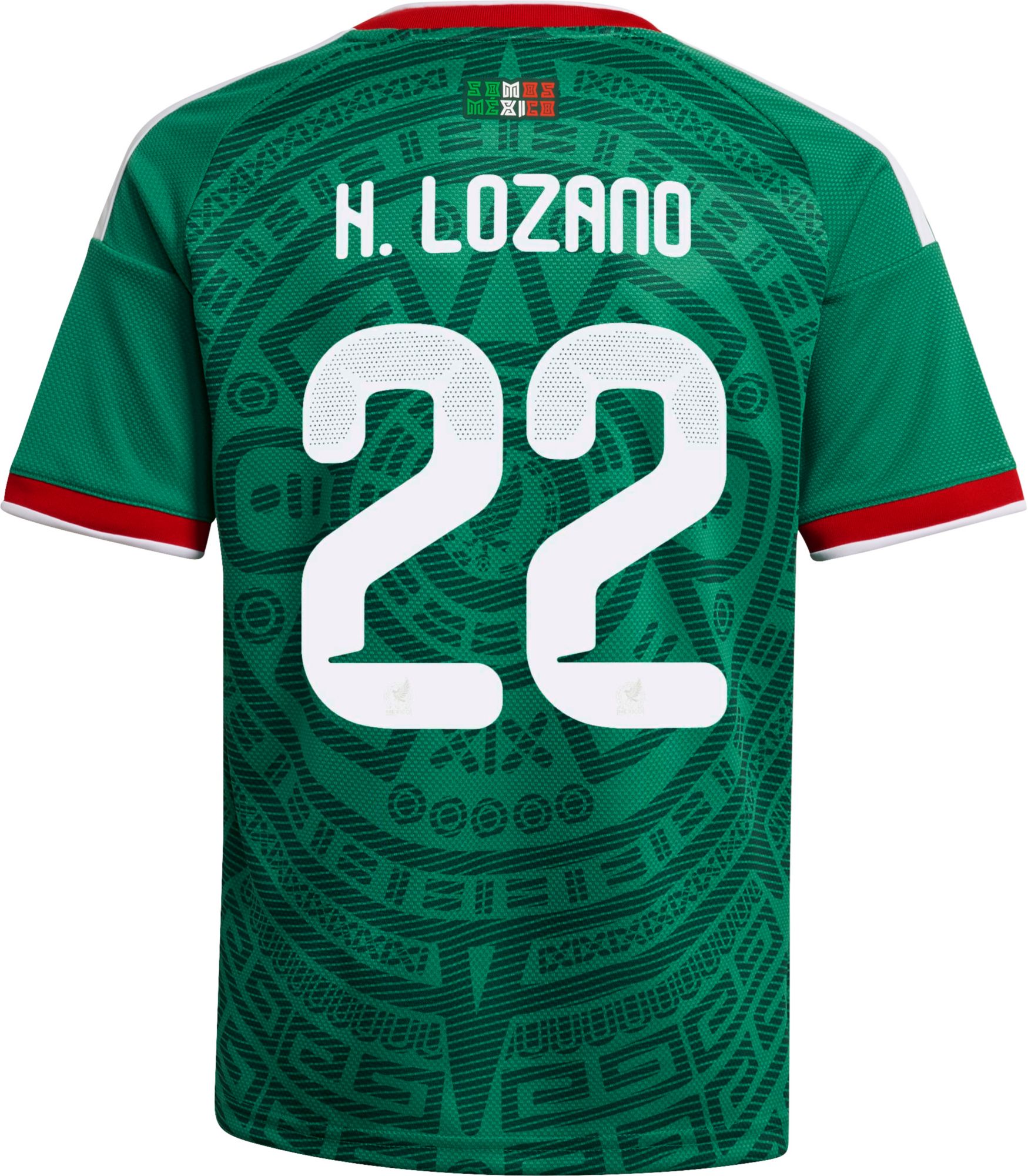 adidas Youth Hirving Lozano #22 Mexico 2026 Green Home Replica Jersey product image