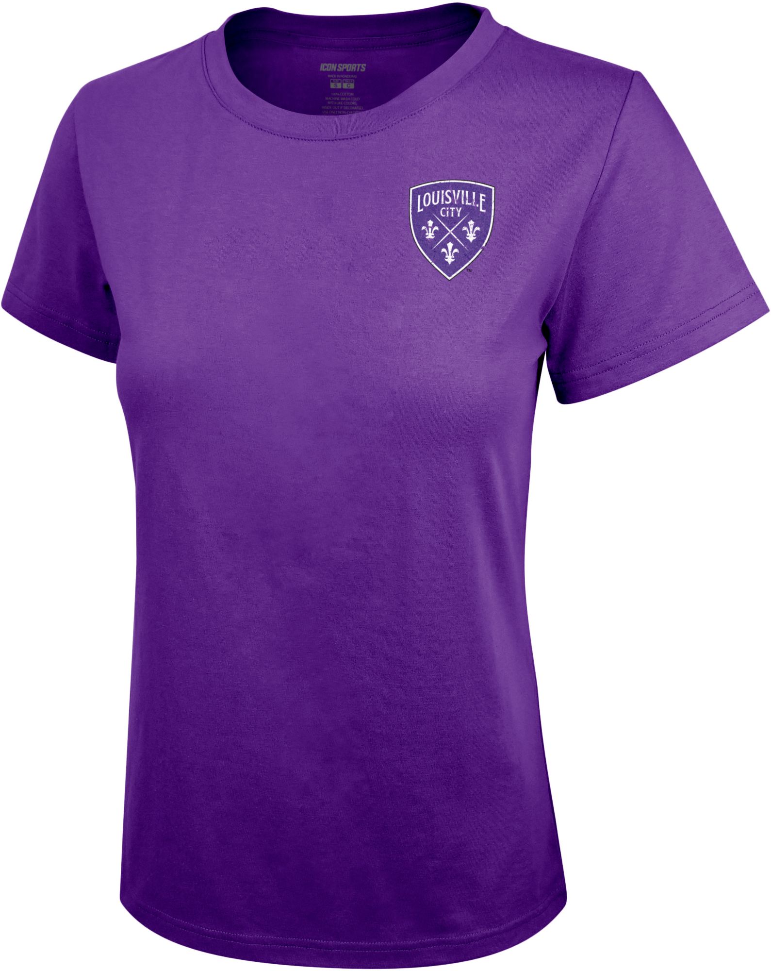 Icon Sports Group Women's Louisville City FC 2 Logo Purple T-Shirt product image