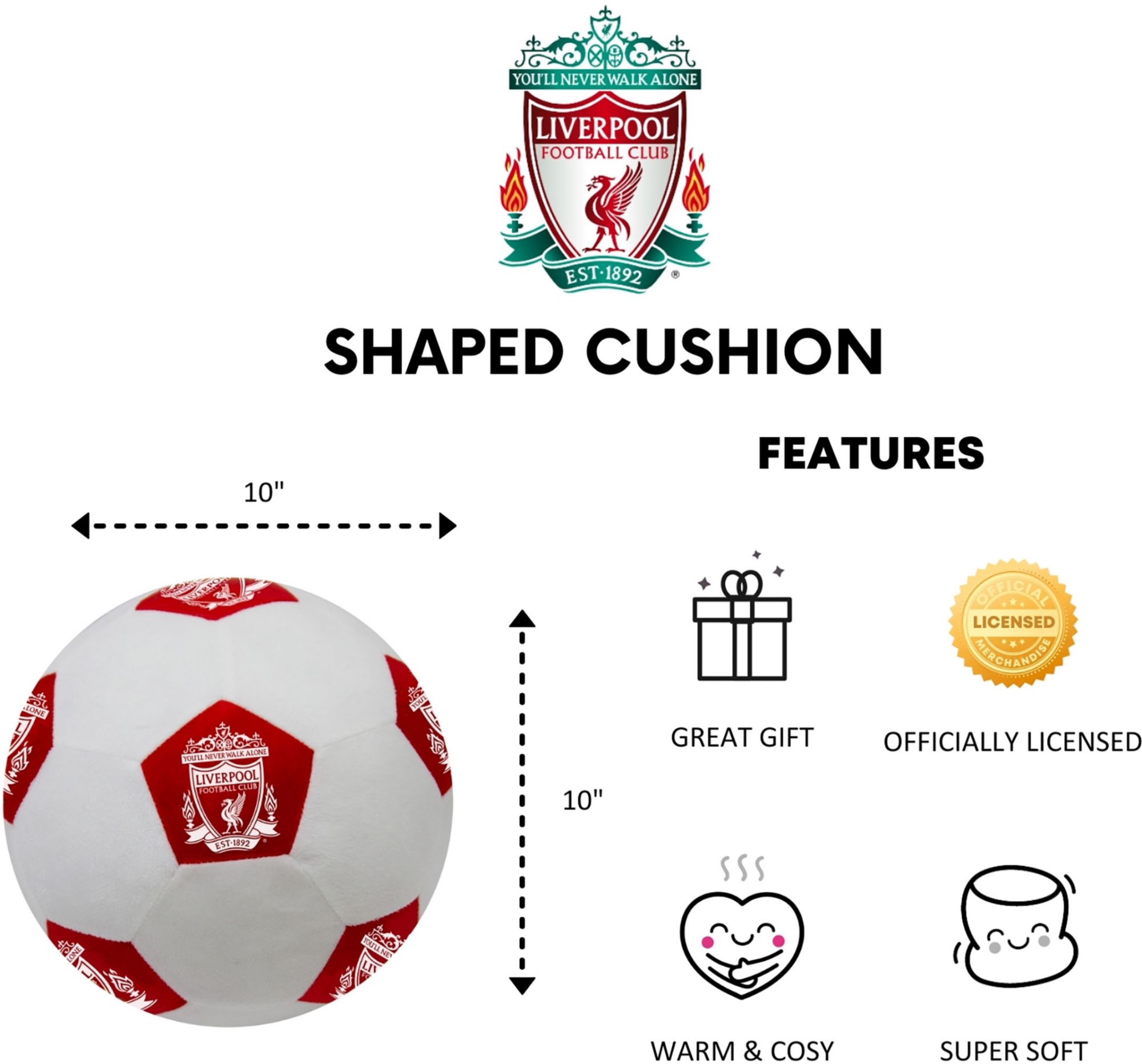Character World Liverpool FC 3D Round Cushion product image