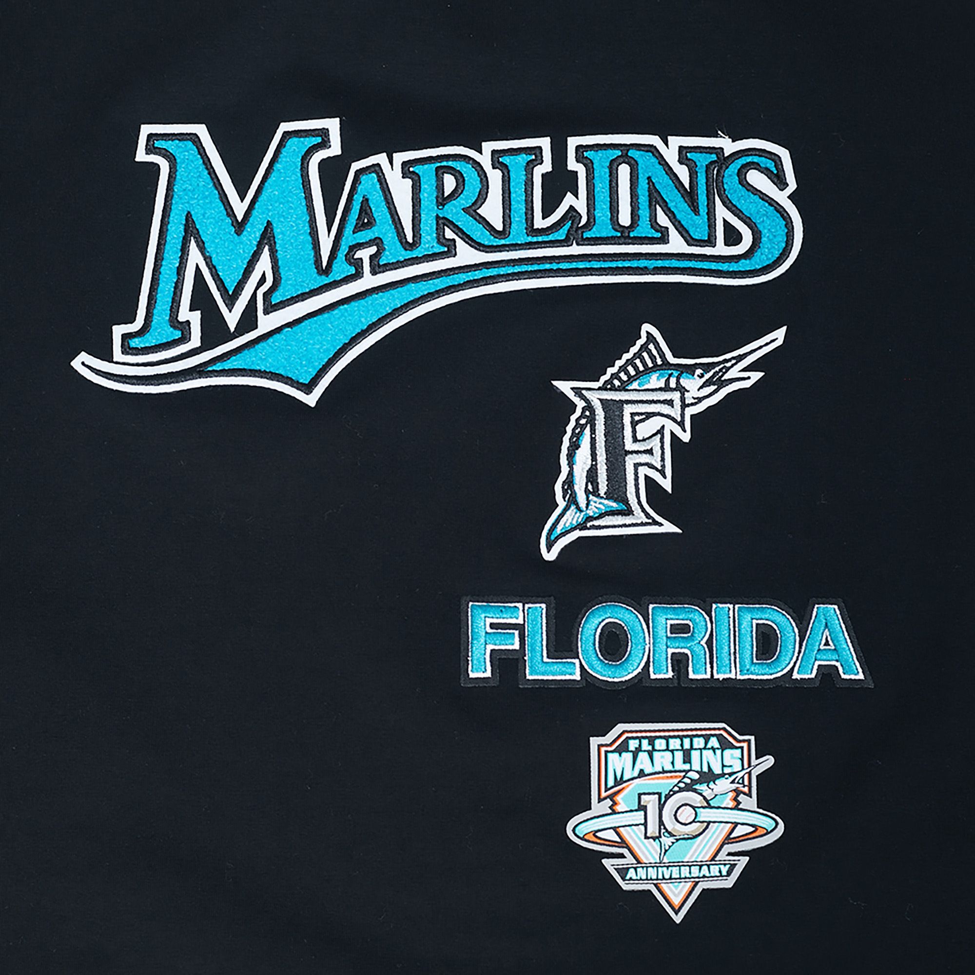 Pro Standard Black Miami Marlins Black Retro Boxy T-Shirt product image