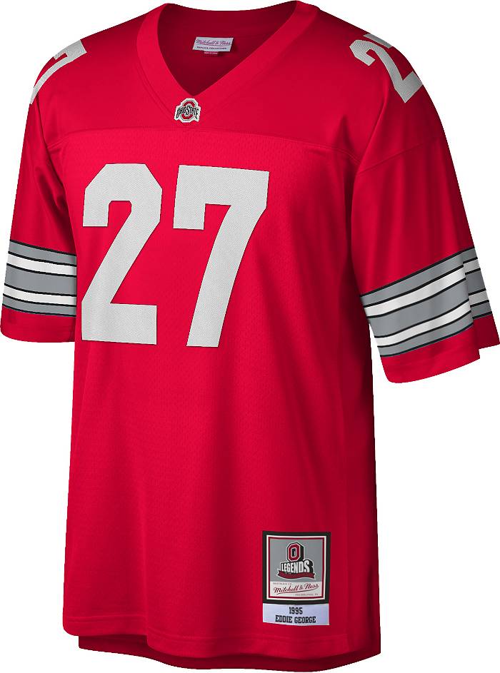 Men's Mitchell & Ness Cris Carter Scarlet Ohio State Buckeyes Big Tall Legacy Jersey