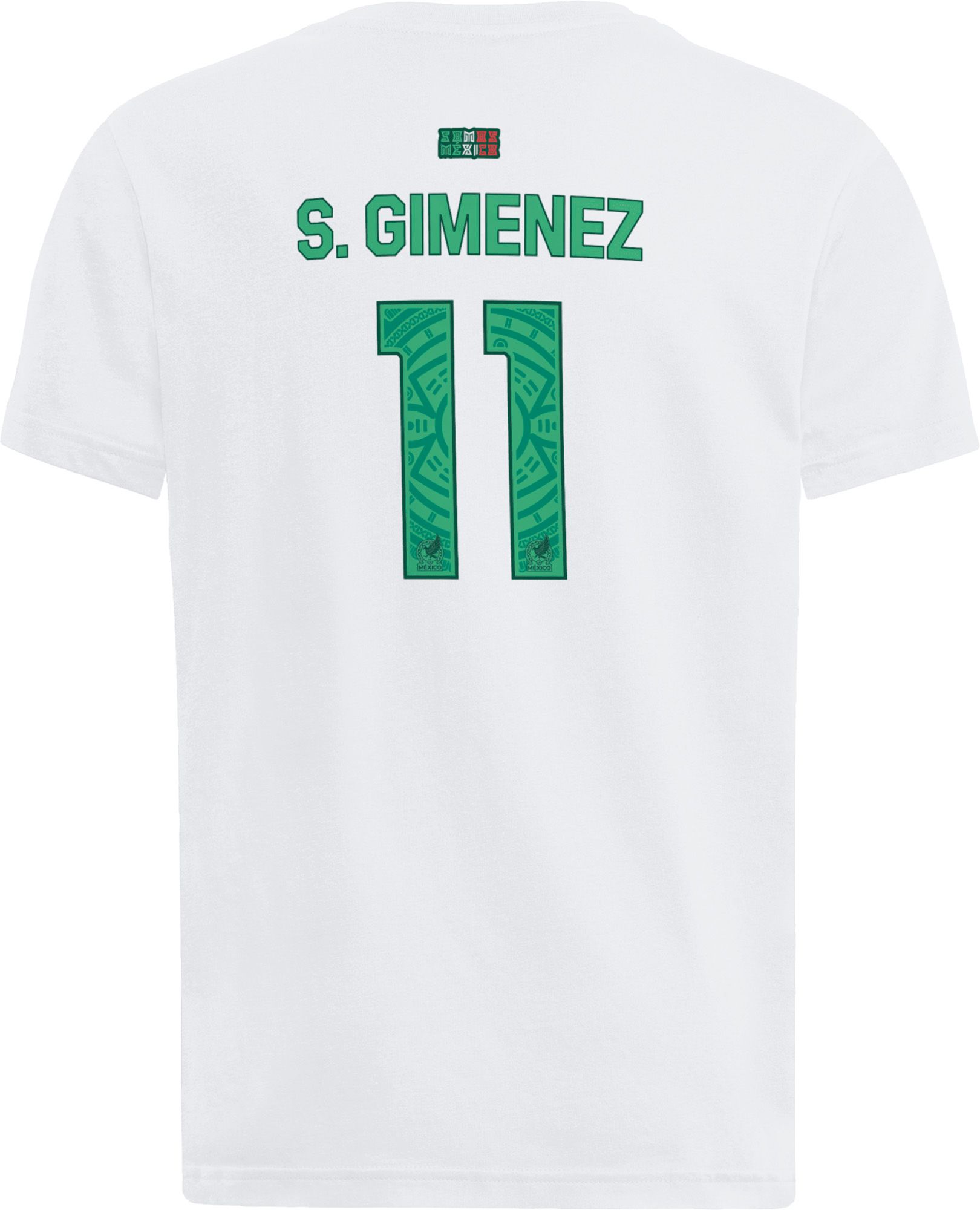 adidas Youth Santiago Gimenez  #11 Mexico White Away T-Shirt product image