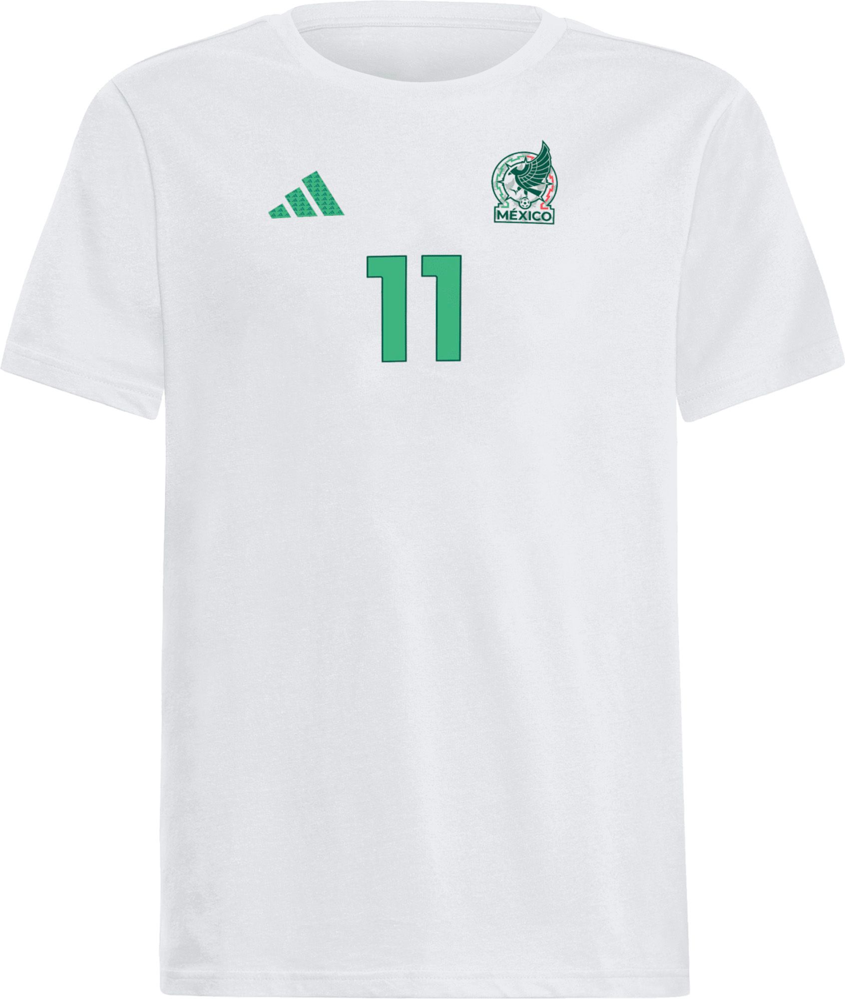 adidas Youth Santiago Gimenez  #11 Mexico White Away T-Shirt product image