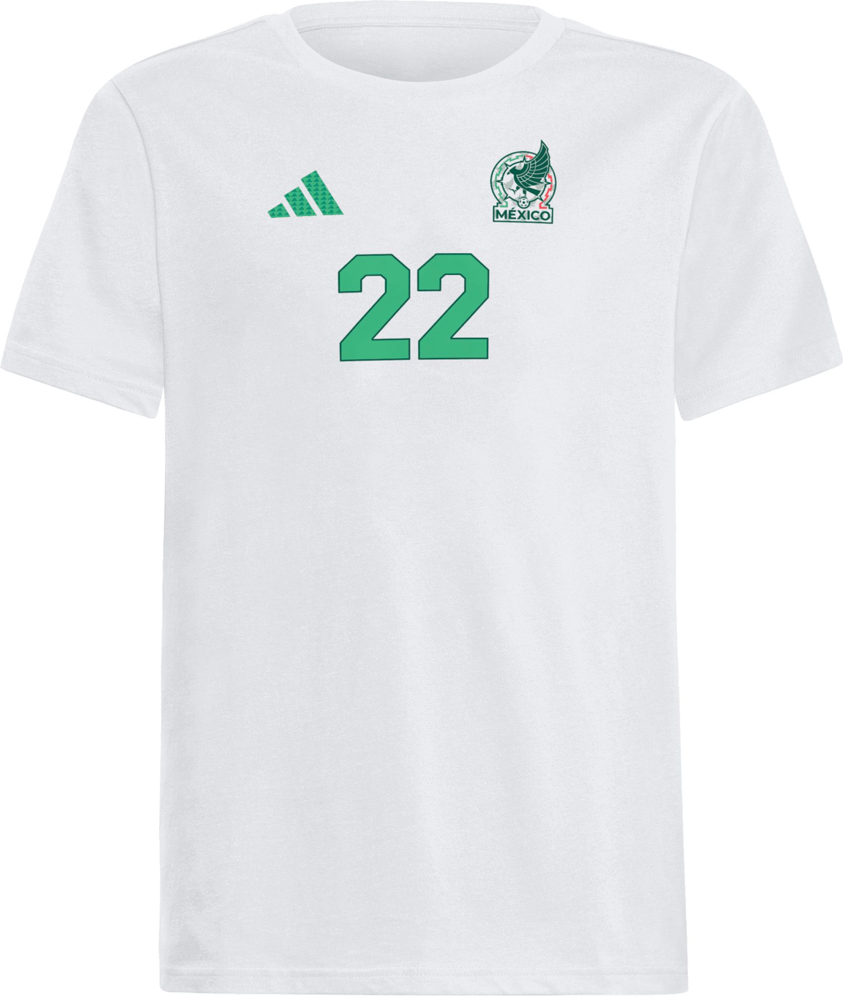 adidas Youth Hirving Lozano  #22 Mexico White Away T-Shirt product image