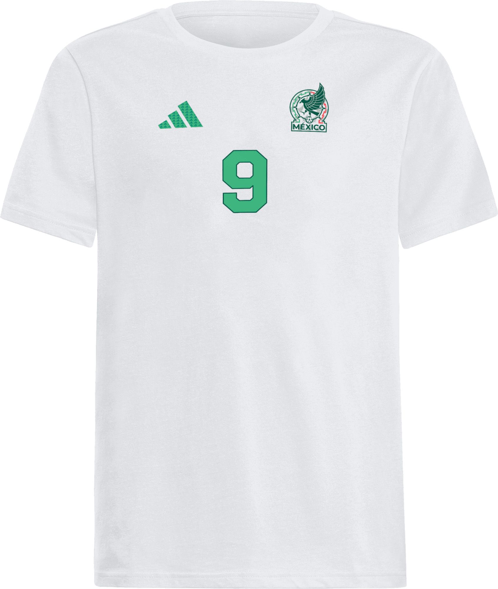 adidas Youth Mexico 2026 Raul Jimenez #9 White T-Shirt product image