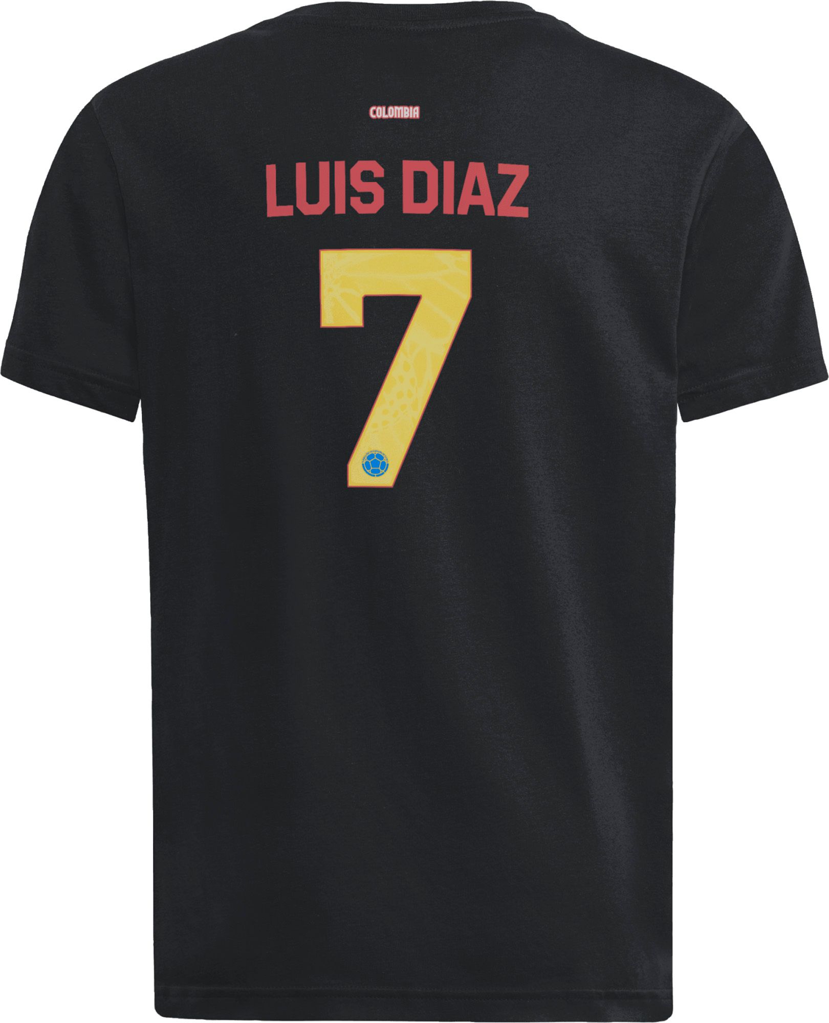 adidas Youth Luis Diaz  #7 Colombia Black Alternate T-Shirt product image