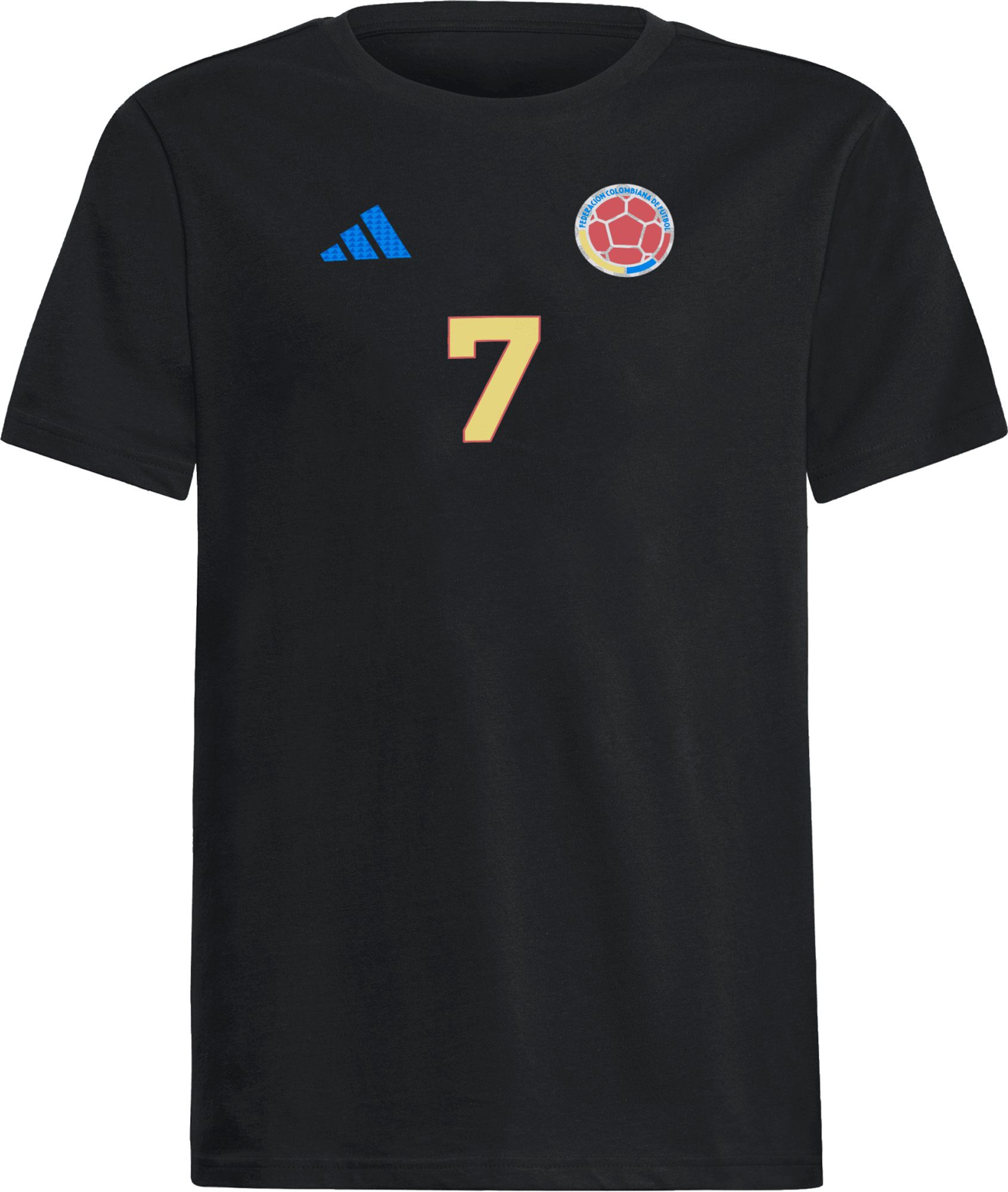 adidas Youth Luis Diaz  #7 Colombia Black Alternate T-Shirt product image