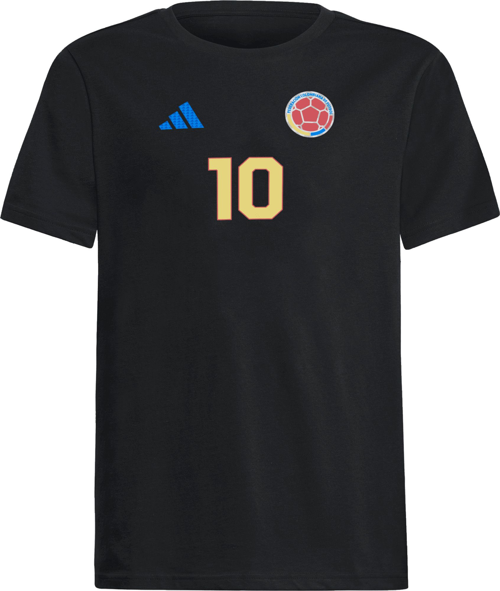 adidas Youth James Rodriguez #10 Colombia Black Alternate T-Shirt