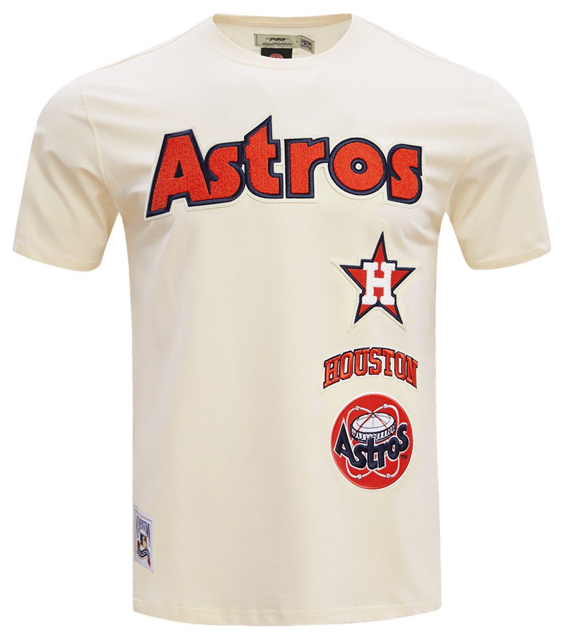 Pro Standard Men's Houston Astros Cream Retro Stripe T-Shirt product image