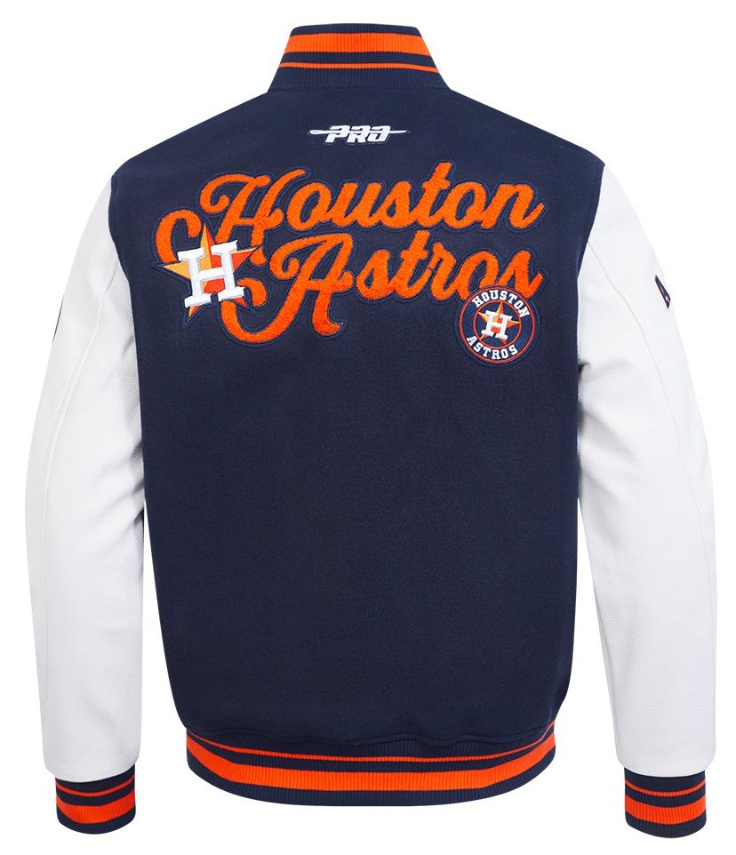 Pro Standard Men's Houston Astros Navy Rib Wool Jacket product image