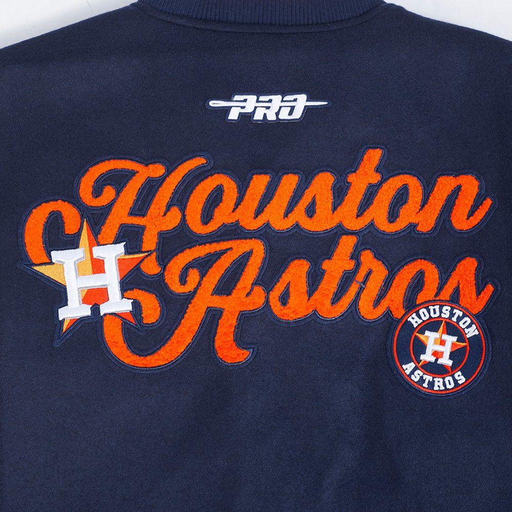 Pro Standard Men's Houston Astros Navy Rib Wool Jacket product image