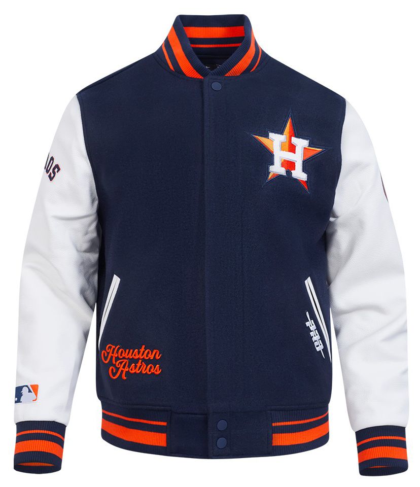 Pro Standard Men's Houston Astros Navy Rib Wool Jacket product image