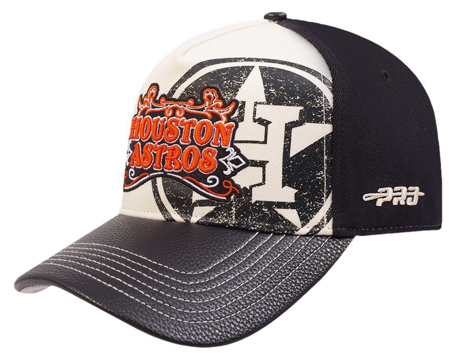 Pro Standard Adult Houston Astros Cream Wool Strapback Hat product image