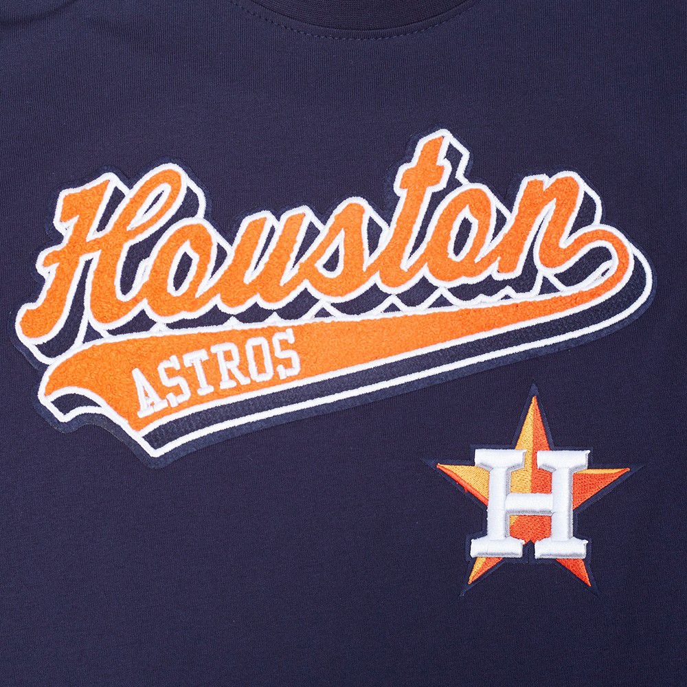 Pro Standard Youth Houston Astros Midnight Navy Script Tail T-Shirt product image