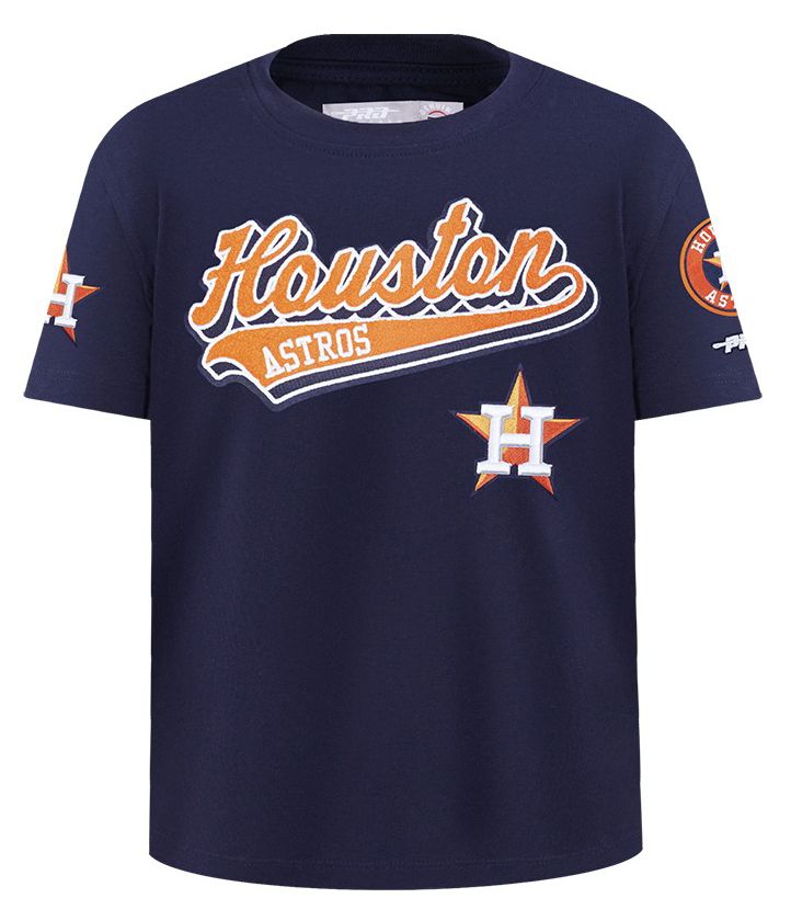 Pro Standard Youth Houston Astros Midnight Navy Script Tail T-Shirt product image