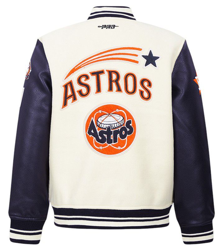 Pro Standard Youth Houston Astros Cream Classic Varsity Jacket product image