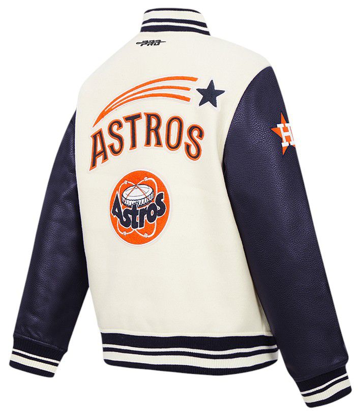 Pro Standard Youth Houston Astros Cream Classic Varsity Jacket product image