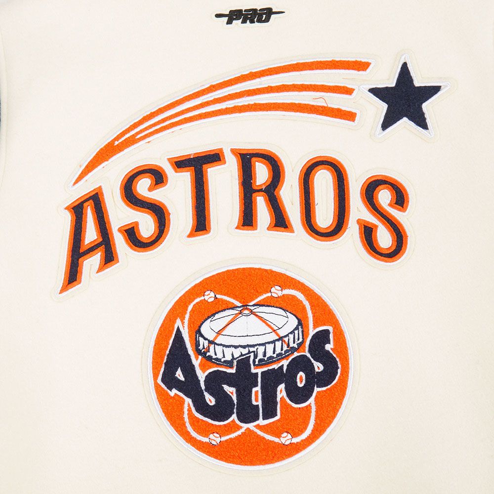 Pro Standard Youth Houston Astros Cream Classic Varsity Jacket product image