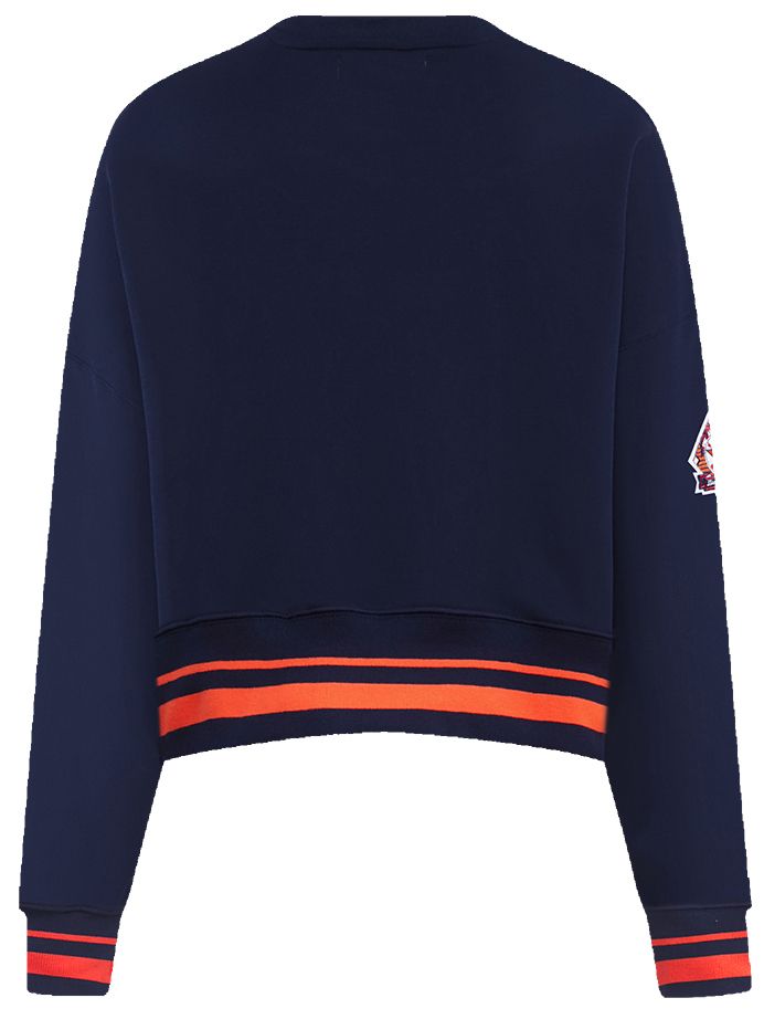Pro Standard Women's Houston Astros Navy Logo Fleece Crew Neck Sweatshirt product image