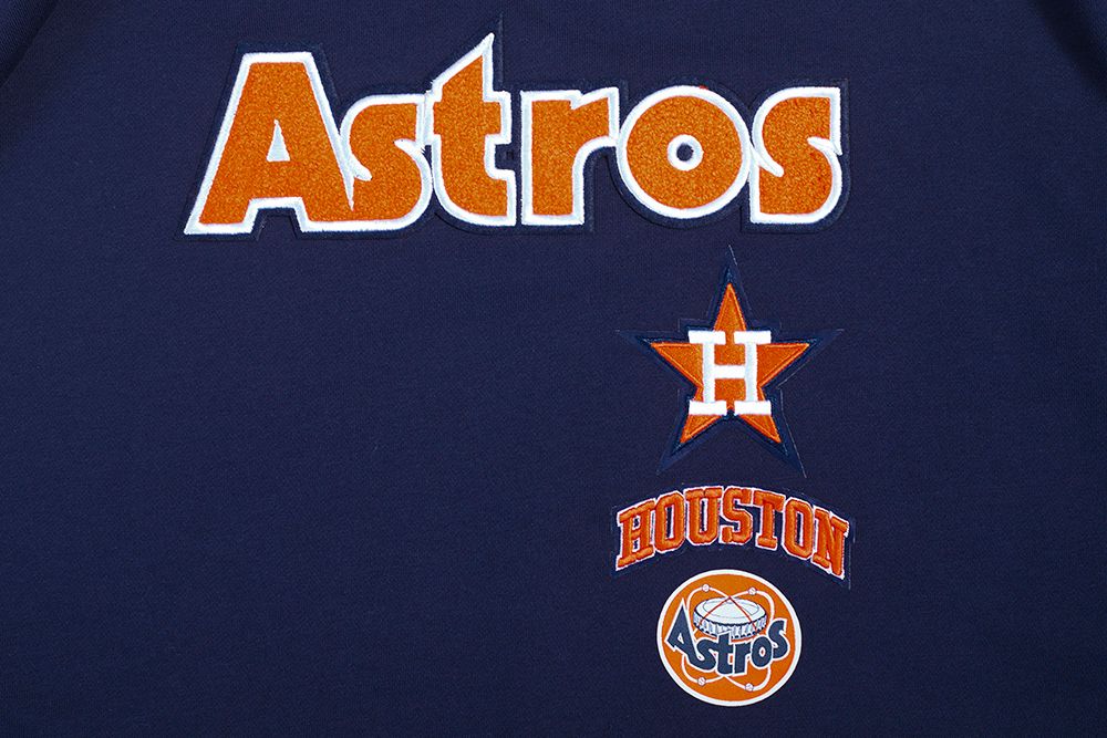 Pro Standard Women's Houston Astros Navy Logo Fleece Crew Neck Sweatshirt product image