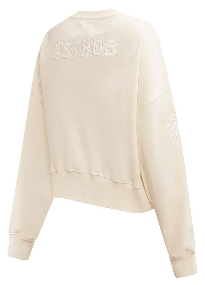 Pro Standard Women's Houston Astros Cream Classic Crewneck Sweatshirt product image