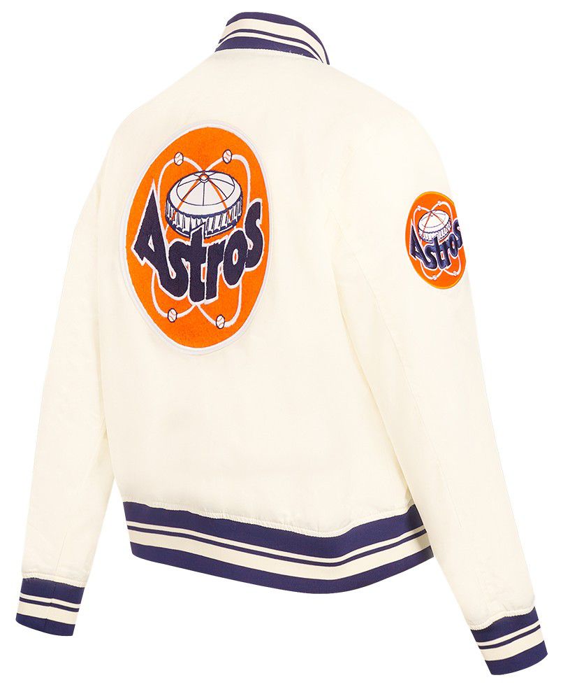 Pro Standard Women's Houston Astros Cream Classic Satin Jacket product image
