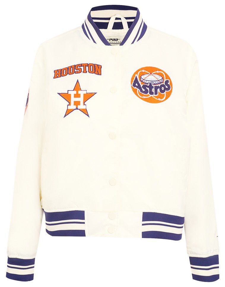 Pro Standard Women's Houston Astros Cream Classic Satin Jacket product image