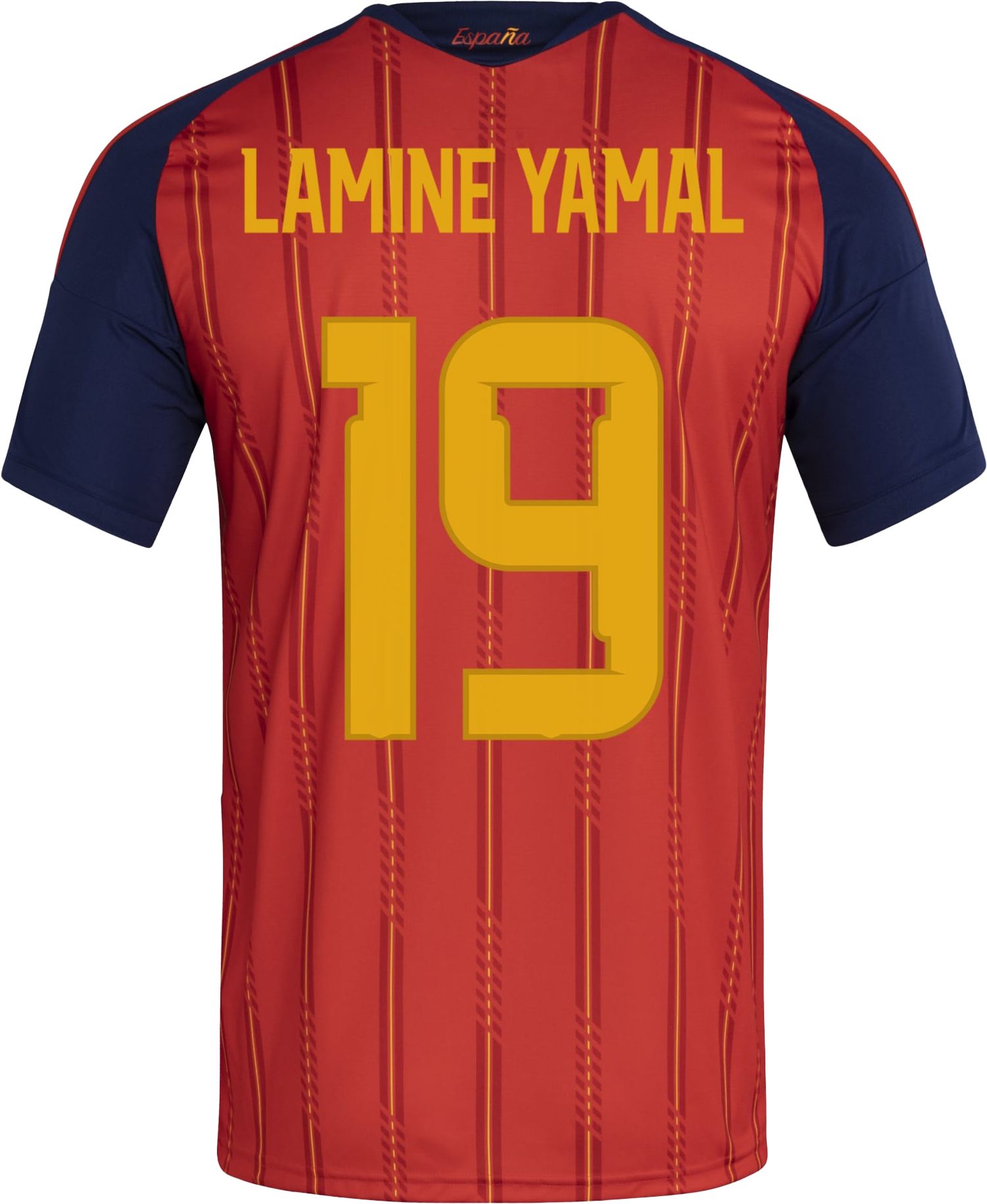 adidas Adult Spain Lamine Yamal #19 2-Star Home Replica Jersey