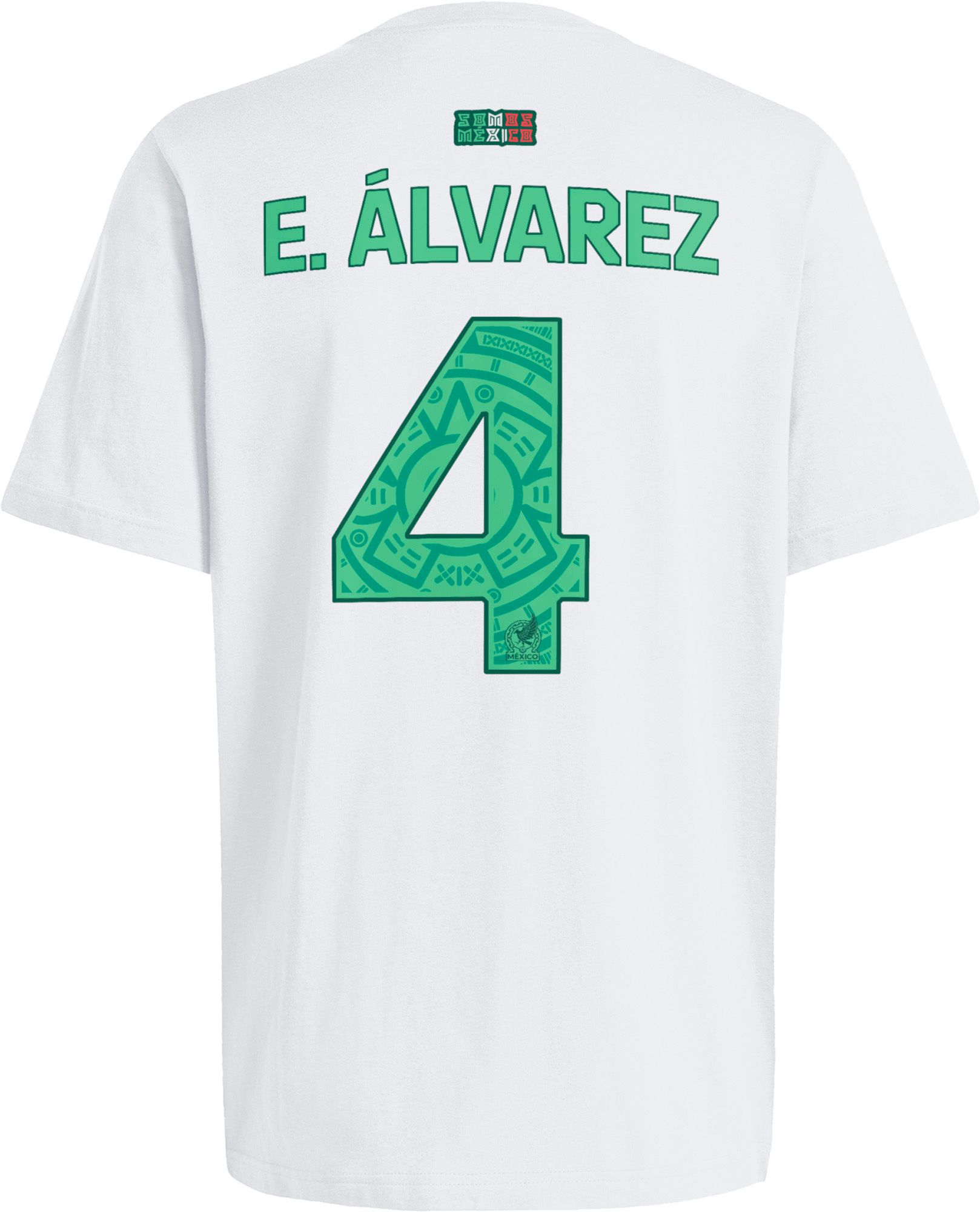 adidas Adult Edson Alvarez  #4 Mexico White Home T-Shirt product image