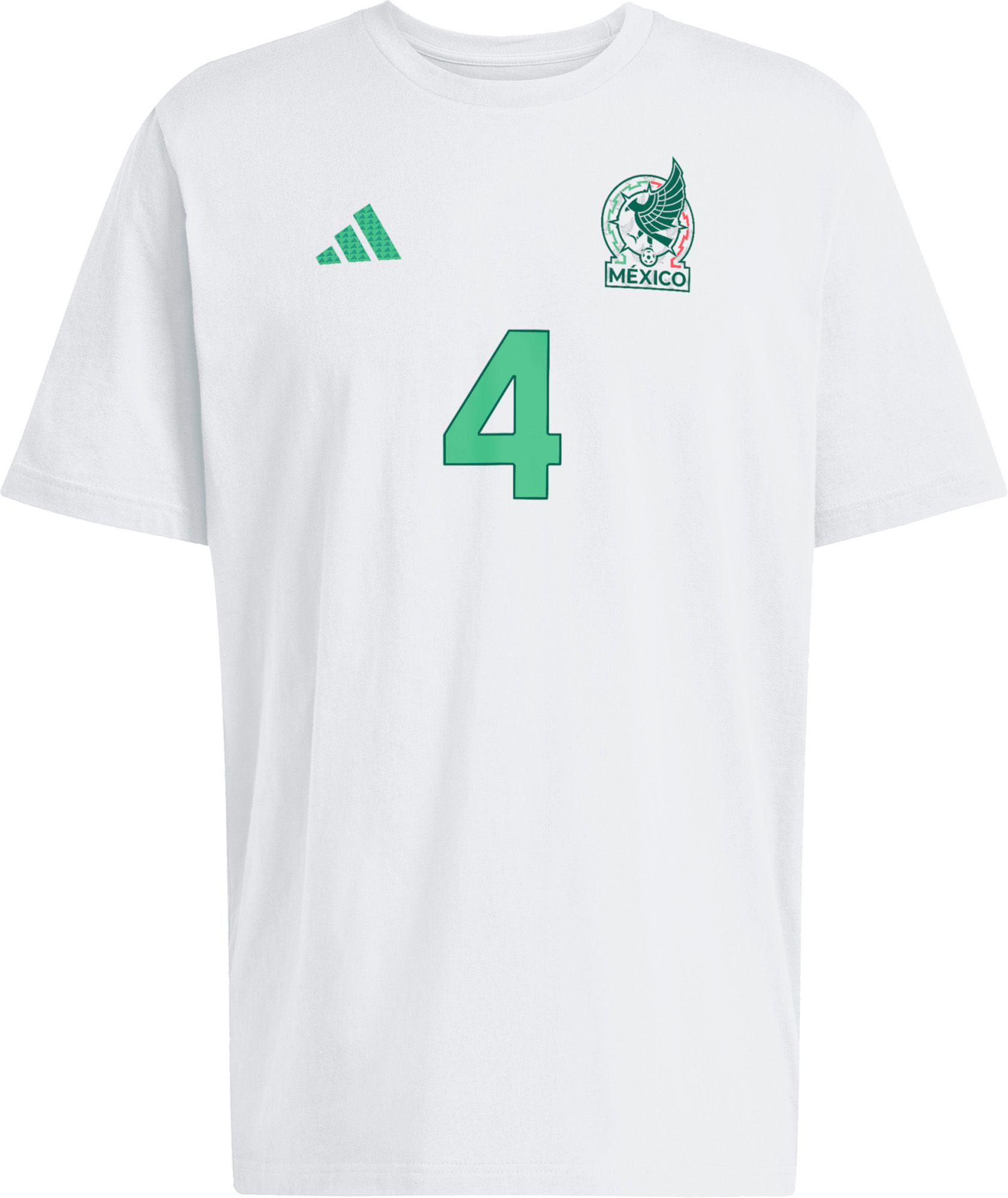 adidas Adult Edson Alvarez  #4 Mexico White Home T-Shirt product image