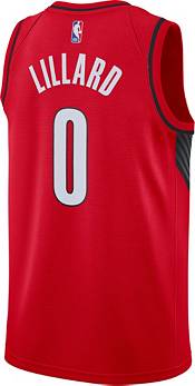 Nike Men's Portland Trail Blazers Damian Lillard Red Statement Jersey product image