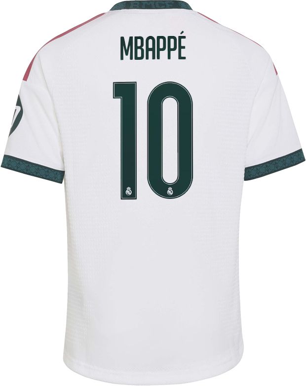 adidas Youth Real Madrid Kylian Mbappe #10 2026 Home Replica