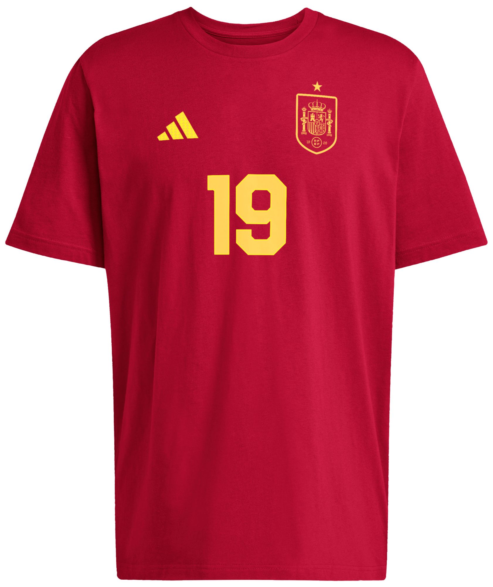 adidas Adult Spain Red Lamine Yamal #19 Home Jersey | Dick's