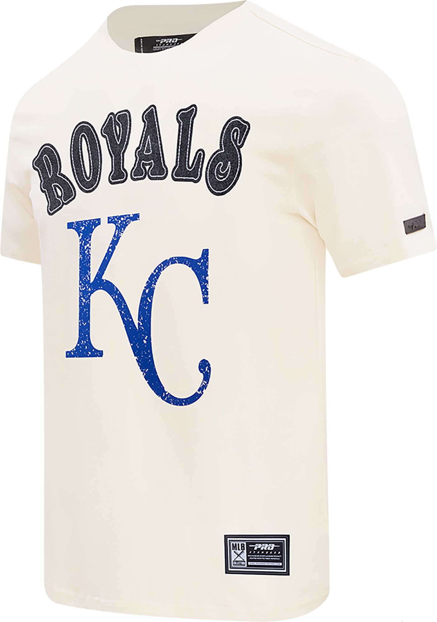 Pro Standard Men's Kansas City Royals Cream Rebel Athletics Stacked Logo Short Sleeve T-Shirt product image