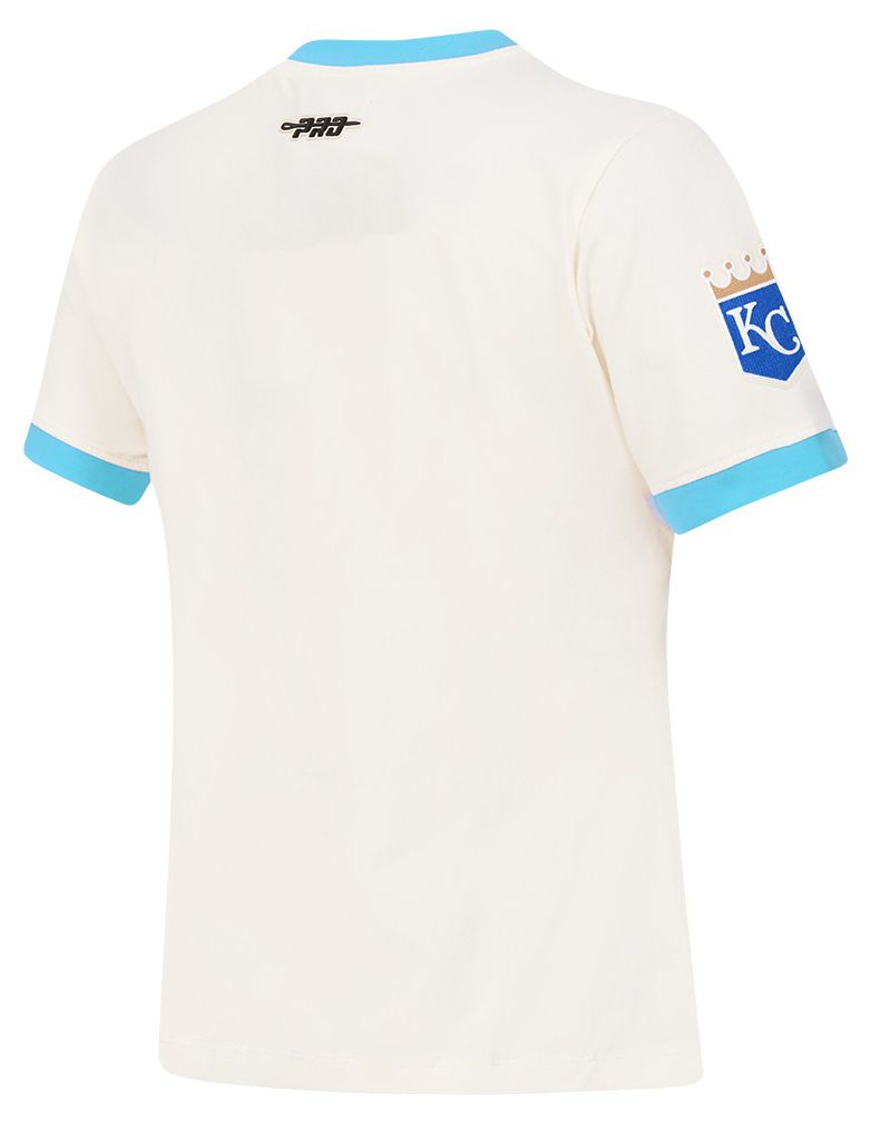 Pro Standard Women's Kansas City Royals Cream Ringer Souvenir T-Shirt product image