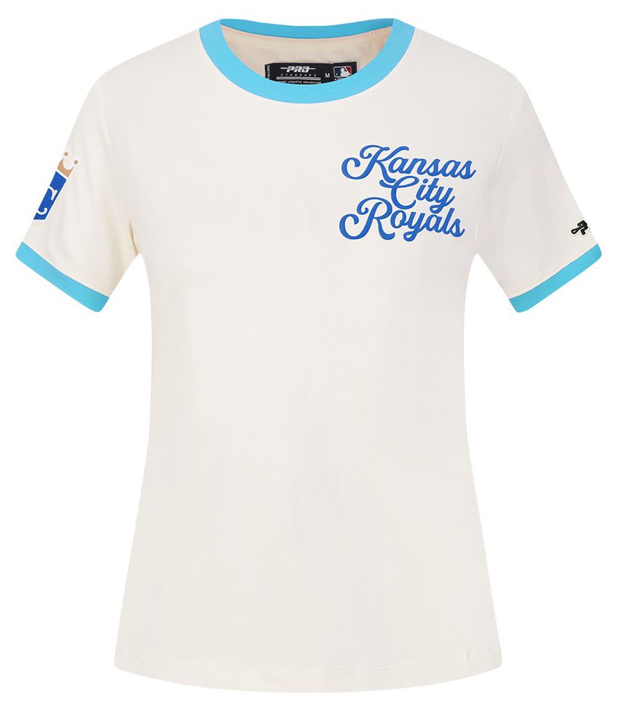 Pro Standard Women's Kansas City Royals Cream Ringer Souvenir T-Shirt product image