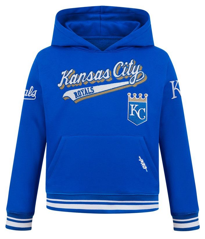 Pro Standard Youth Kansas City Royals Royal Blue Script Tail Ribbed Fleece Hoodie product image