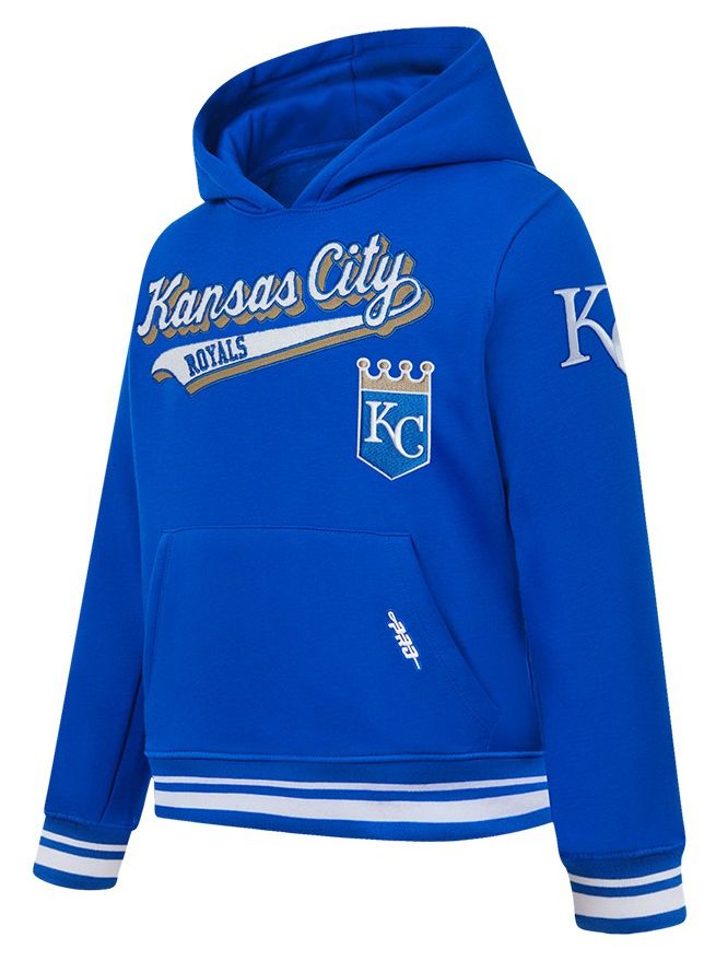Pro Standard Youth Kansas City Royals Royal Blue Script Tail Ribbed Fleece Hoodie product image