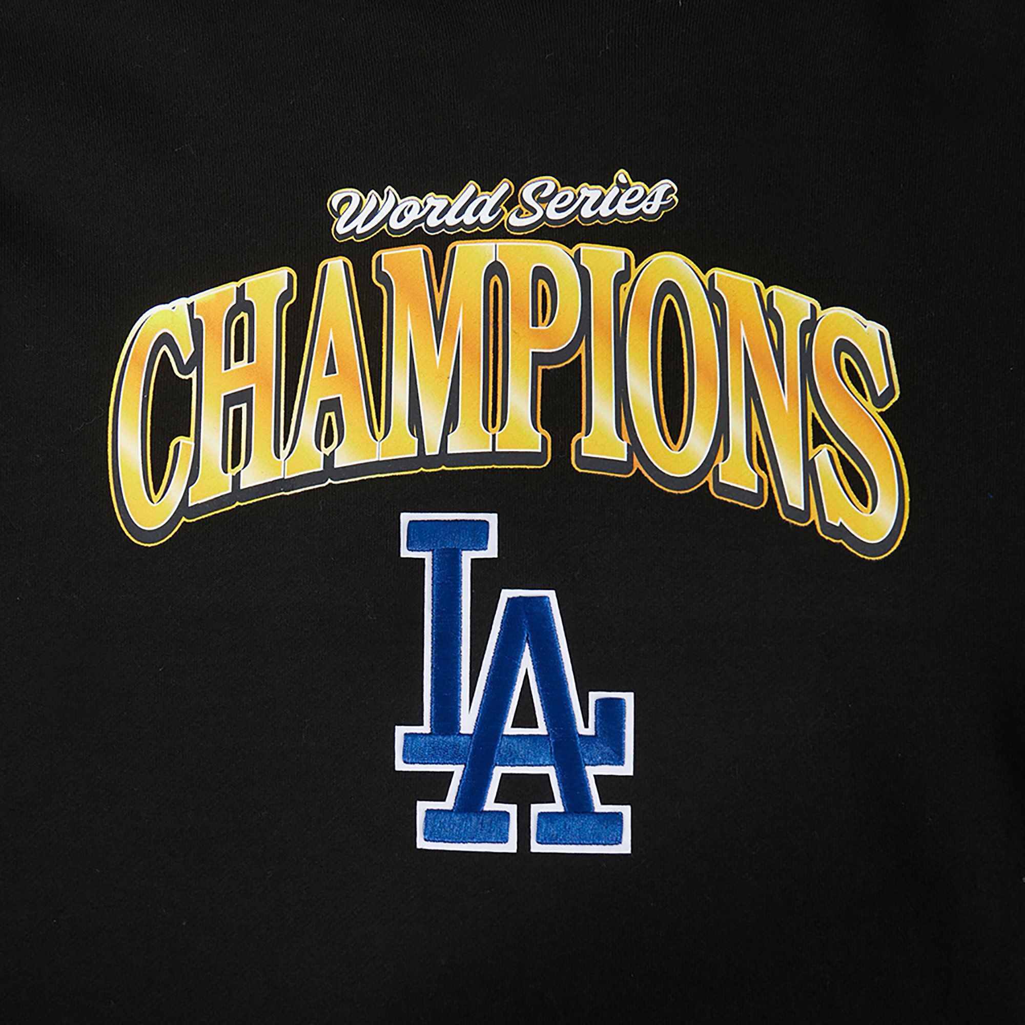 Pro Standard Men's Los Angeles Dodgers Black World Series Champs 2025 Fleece Hood product image