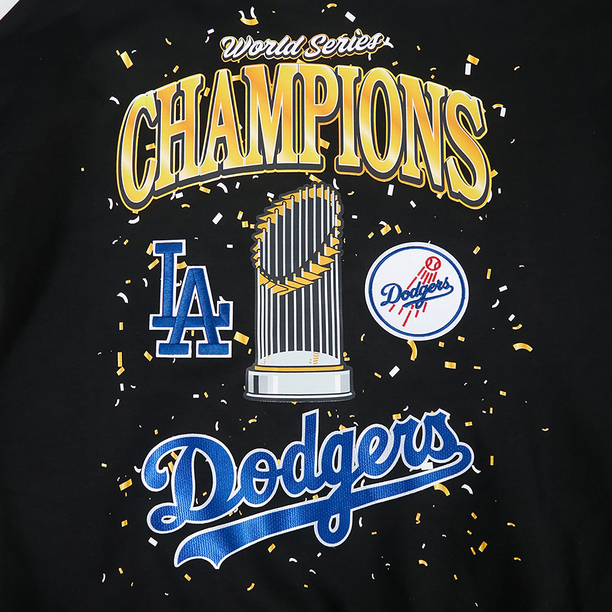 Pro Standard Men's Los Angeles Dodgers Black World Series Champs 2025 Fleece Hood product image