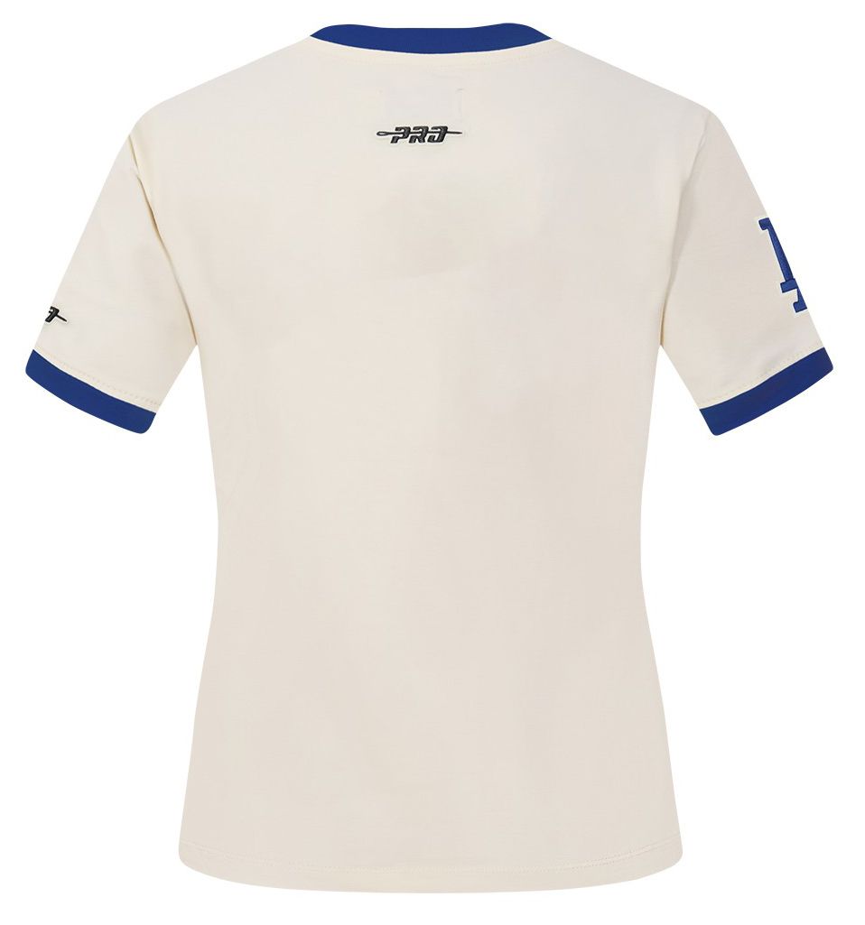 Pro Standard Women's Los Angeles Dodgers Cream Ringer Souvenir T-Shirt product image