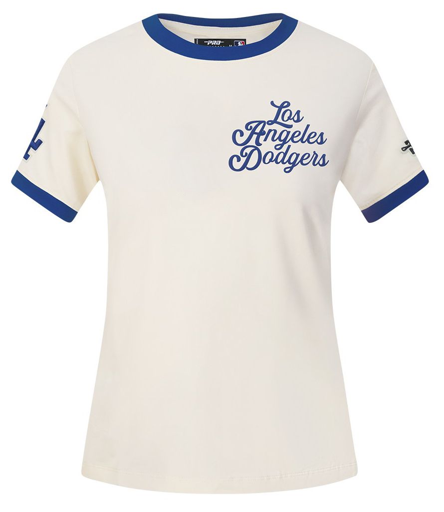 Pro Standard Women's Los Angeles Dodgers Cream Ringer Souvenir T-Shirt product image