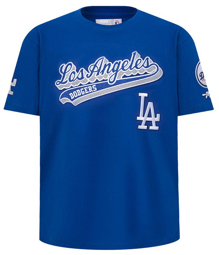 Pro Standard Youth Los Angeles Dodgers Dodger Blue Script Tail T-Shirt product image