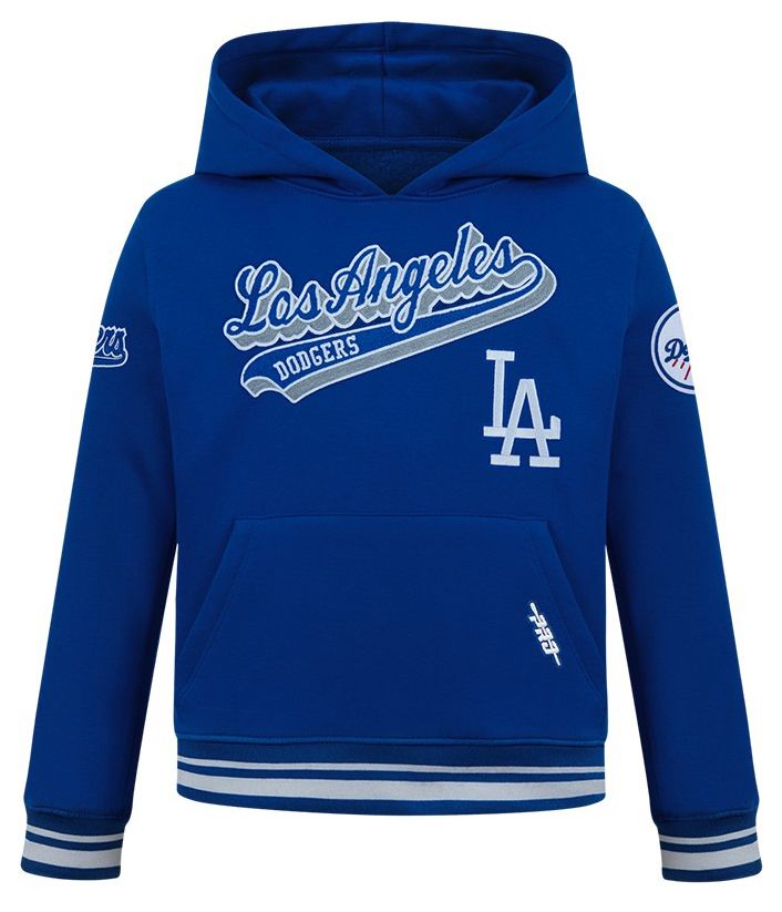 Pro Standard Youth Los Angeles Dodgers Dodger Blue Script Tail Ribbed Fleece Hoodie product image