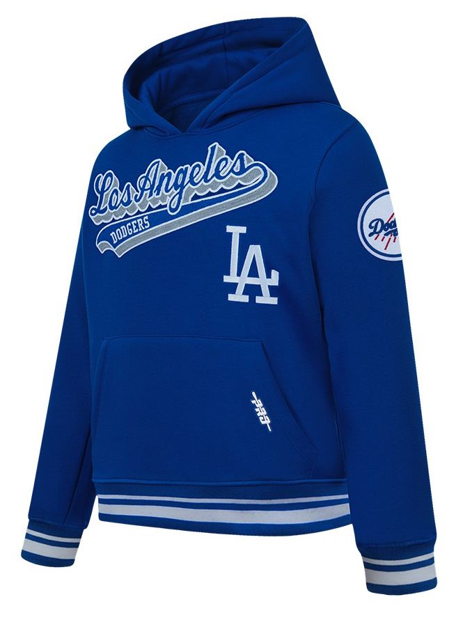 Pro Standard Youth Los Angeles Dodgers Dodger Blue Script Tail Ribbed Fleece Hoodie product image